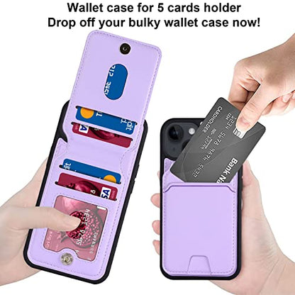 iCoverCase Wallet Case for iPhone 13 Pro Max/12 Pro Max Compatible with MagSafe, Magnetic Detachable Card Slots Holder PU Leather Kickstand Wireless Charging Case 6.7 Inch (Clove Purple) - color: Clove Purple