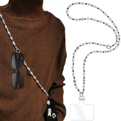 Phone Crossbody Strap, 2in1 Wrist Charm&Shoulder Lanyard,3Ways Usage Free to Assembly and Disassembly Phone Strap with Tether Patches for Most Phones Bag Purse (R) - color: O