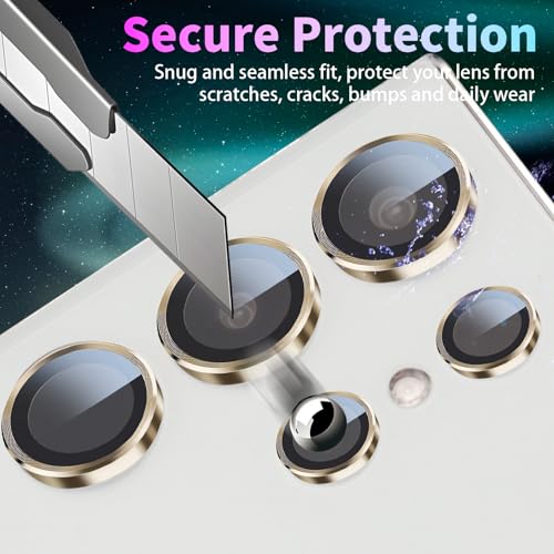 Camera Lens Protector for Samsung Galaxy S25 Ultra, Gold - color: Gold