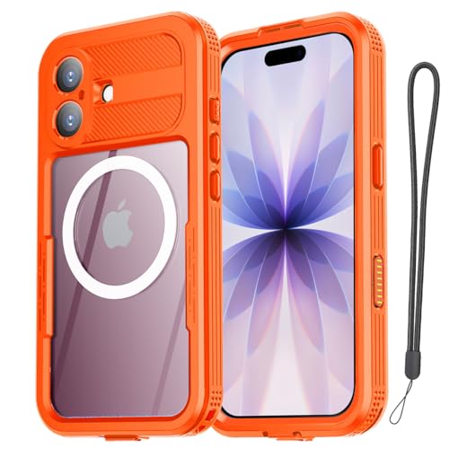 AICase Waterproof Case for iPhone 17 with MagSafe Clear Water Proof Snowproof/Dustproof/Shockproof,IP68 Certified 360 Full Body Protection Fully Sealed Underwater Cover for iPhone 17_95 - size: iphone 17