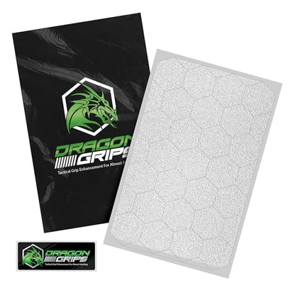 Dragon Grips Clear Rubber Grip Tape - 25 Precut 1" Hex Griptape Stickers (Pack of 1), Non-Slip Adhesive for Cell Phones, Controllers, Guns, and Mouse Grip Tape, Rubberized Durable Texture, Made in USA - color: Clear, size: 1" - 25pc 1 pack