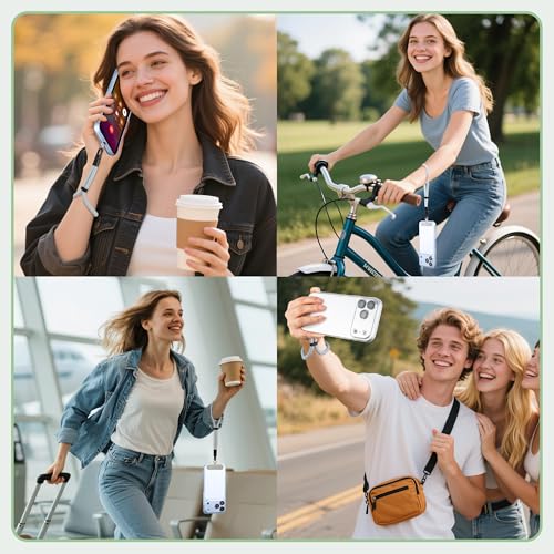 SHANSHUI Hand Wrist Strap Lanyard, 3 Pack Adjustable Cell Phone Lanyard Strap, Hand Wrist Strap Lanyard with 3x Tether Tabs for Smartphones- Black White Gray - color: Black White Gray