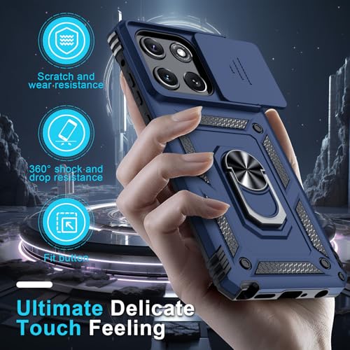 for Moto G Stylus 5G 2026/2025 Case Built in Slide Camera Cover - color: Blue, size: Moto G Stylus 5G 2026/2025