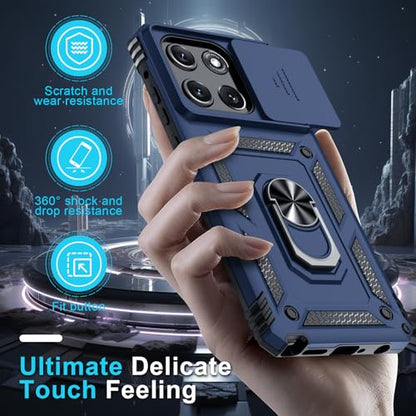 for Moto G Stylus 5G 2026/2025 Case Built in Slide Camera Cover - color: Blue, size: Moto G Stylus 5G 2026/2025