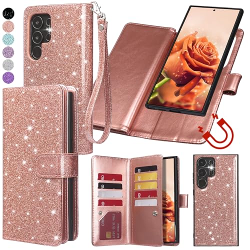 Varikke for Galaxy S25 Ultra Wallet Case Magnetic Detachable, Rose Gold - color: Rose Gold, size: Galaxy S25 Ultra 6.9"