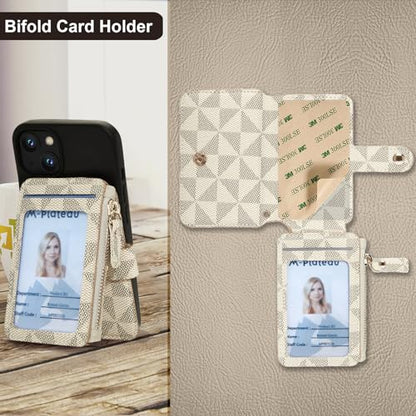 Phone Wallet Stick On, Credit Card Holder for Women Attachable 3M Sticker | Card Holder for Phone case Stick on Attachable Credit Card Holder for Phone (Compatible with Most Smartphones) (off White) - color: off White