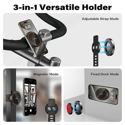 A2C Fitness Phone Mount for MagSafe, 17 N54 Strong Magnet, Adjustable Strap