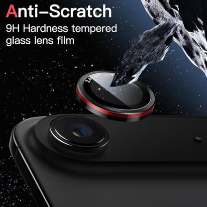 JETech Camera Lens Protector for iPhone Air, Black+Red, 1 Set - size: iPhone Air