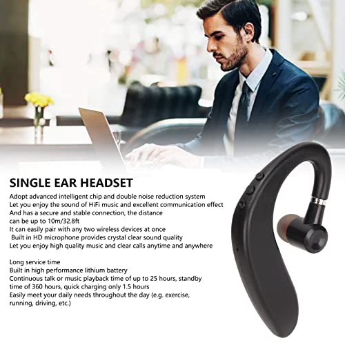 5.2 Single Ear Headset, Ultralight Business Earphone for Office Driving