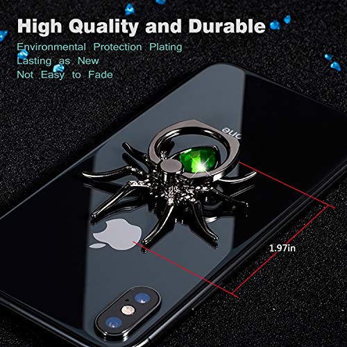 Allengel Spider Phone Ring Holder Stand, Animal Phone Ring Finger Grip Rhinestone Phone Kickstand for All Smartphone - Green - color: Green