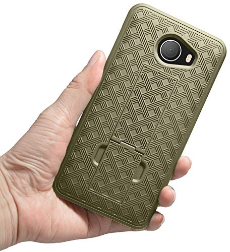 Nakedcellphone Kickstand Cover for Jitterbug Smart 2 Phone Case - Gold | Slim Hard Shell with Stand, Satisfying Texture, For Lively Smart2 (Year 2018, Model 5049SJBS2) - color: Gold