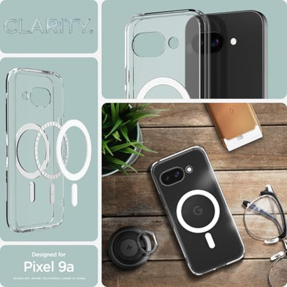 Spigen Ultra Hybrid MagFit for Pixel 9a Case, White - color: Mag Clear, size: Pixel 9a