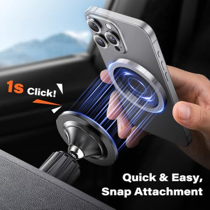 A2C for MagSafe Car Vent Mount, One-Piece Metal Hook Magnetic Vent Holder