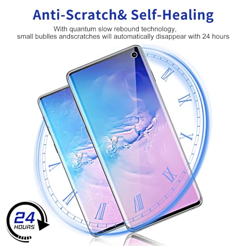 3 Pack Screen Protector for Samsung Galaxy S10 [Not Glass], Support Fingerprint Flexible TPU Film, Touch Sensitive, Anti-Scratch, Full Coverage - size: Samsung Galaxy S10