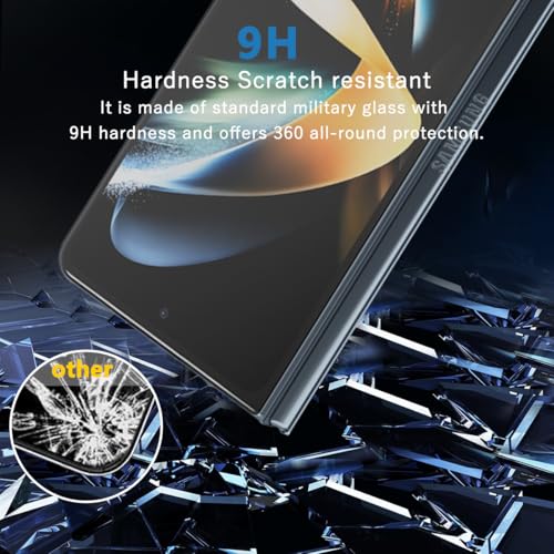 2 Pack Outer Privacy Tempered Glass for Samsung Galaxy Z Fold 4 Screen Protector, 9H Hardness Anti Scratch, Anti Spy Tempered Glass Film, Black Protector for Samsung Galaxy Z Fold 4 - size: for Galaxy Z Fold 4
