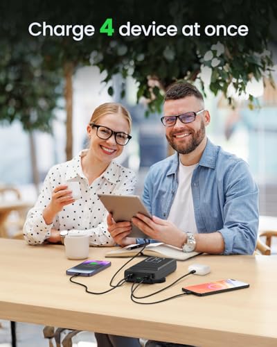 Power Bank, 50000mAh 22.5W with USB-C Fast Charging Portable Charger - color: Black