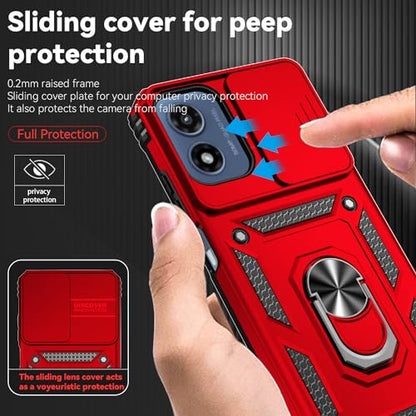 SunStory for Motorola Moto G Play 4G 2024 Case with Kickstand,Red - color: Red