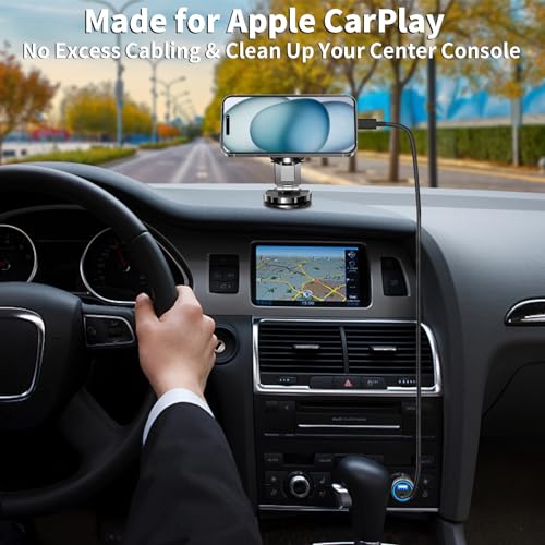 Apple MFi Certified iPhone Car Charger Fast Charging + 6FT Lightning Cable - color: Ceramic Black