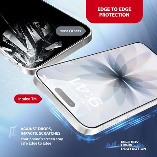 Screen Protector for iPhone 17 – MagicBox (2 PACK) Tempered Glass Screen Protector for iPhone 17 Edge-to-Edge Protection with 2 Applicators, 9H Hardness, Oleophobic Coating - size: for iPhone 17