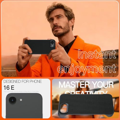 Phone Case Crafted for iPhone 16e,Black - color: Black, size: iPhone 16e