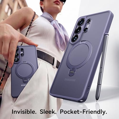 CASEKOO Cobalt Violet for Samsung Galaxy S26 Ultra Case with 360 Spin Magnetic Stand [Fit for MagSafe] [18FT MIL-STD Protection] Shockproof Invisible Ring Holder Matte Galaxy s26 Ultra Case 6.9'' - color: 1-Cobalt Violet