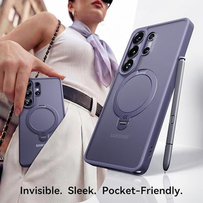 CASEKOO Cobalt Violet for Samsung Galaxy S26 Ultra Case with 360 Spin Magnetic Stand [Fit for MagSafe] [18FT MIL-STD Protection] Shockproof Invisible Ring Holder Matte Galaxy s26 Ultra Case 6.9'' - color: 1-Cobalt Violet