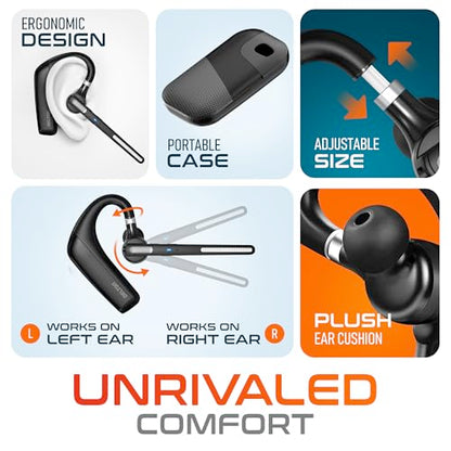 Delton Ultralight Bluetooth Headset with Noise Cancelling Microphone