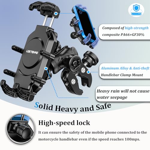 LOKTENWO Motorcycle Phone Mount with Vibration Dampener