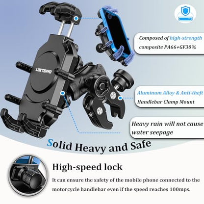 LOKTENWO Motorcycle Phone Mount with Vibration Dampener