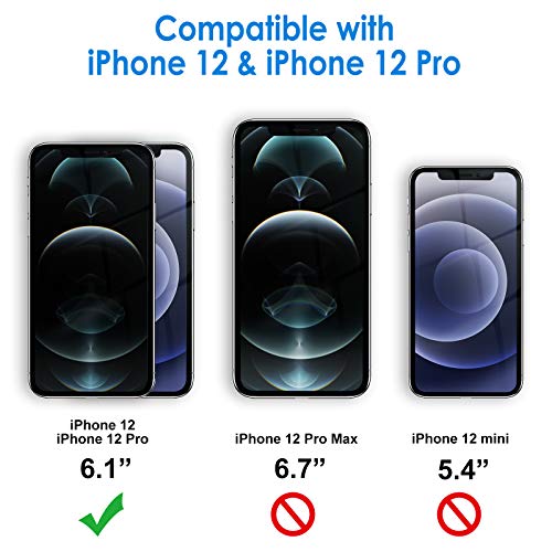 JETech Screen Protector for iPhone 12/12 Pro, 3-Pack | HD Clear, Face ID Compatible, Anti-Scratch Glass - size: iPhone 12/12 Pro