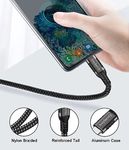 USB A to USB C Cable [2 Pack 6.6ft], USB 3.1/3.2 Cable - color: Grey, size: 6.6FT+6.6FT