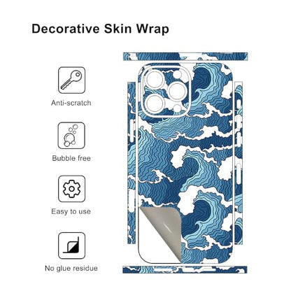 Skin Wrap Compatible with 13/14/15/16/17 Pro Max (Blue, 15 Pro Max) - color: Blue, size: 15 Pro Max