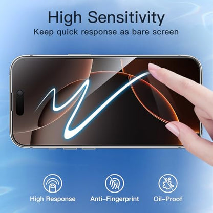 JETech Privacy Screen Protector for iPhone 16 Pro Max, 2-Pack - size: iPhone 16 Pro Max