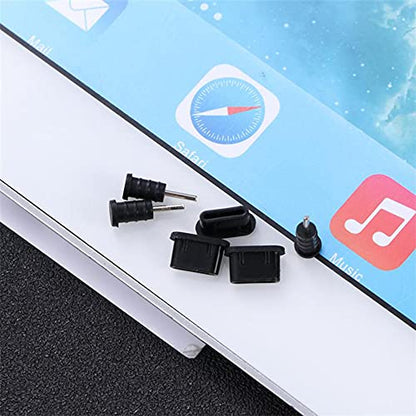 MYUBWTF Anti-dust Plug Set - 8 Silicone Caps, 4 Type-C & 4 Headphone Plugs, Compatible with Type C & Earphone Jacks
