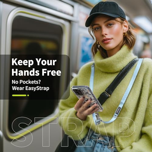 SWITCHEASY 20mm Adjustable Crossbody Phone Strap Compatible with Most Phones, Anti-Theft & Ant-Drop, Hands Free for Phone Lanyard Crossbody with Strap Card Phone Tether Tab-EasyStrap(Ice Cream White) - color: Ice Cream White, size: 20mm
