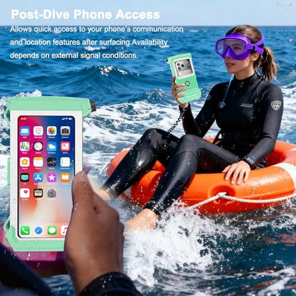 100FT/30M Gen 5 Diving Phone Case, Full Touchscreen Underwater Housing for iPhone 17-12 Pro Max & Samsung Galaxy S26 - S21, IPX8 Scuba Photo/Video Waterproof Case - color: Black_Grey