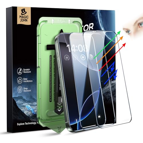 MAGIC JOHN 2 PACK for iPhone 16 Pro Screen Protector Eye Protection - size: iPhone 16 Pro