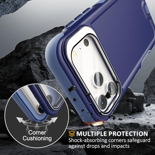 Follaroma for iPhone 17 Pro Max Case with Stand,Built-in Camera Cover,Compatible with MagSafe,Heavy Duty Shockproof Protection Phone Case,Anti-Drop,Magnetic Dual Layer Protective Cover,6.9"Blue-Purple - color: Blue-Purple, size: iPhone 17 Pro Max 6.9''