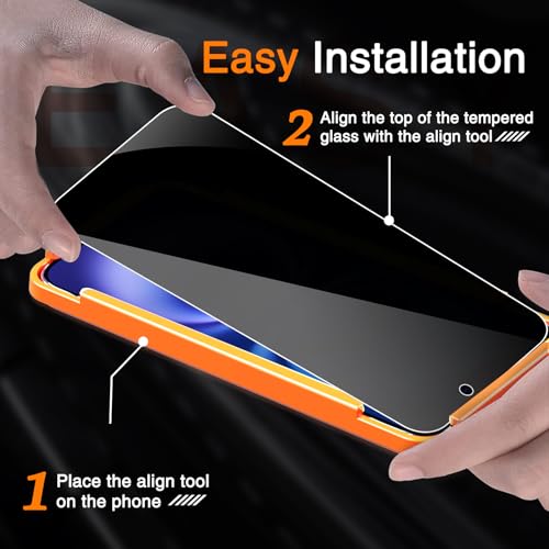 Wiaocit Tempered Glass Privacy Screen Protector for iPhone 16 Plus - size: iPhone 16 Plus-6.7 Inch
