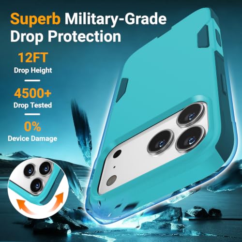 jaroco Magnetic for iPhone 17 Pro Max Case Heavy Duty Rugged Dual-Layer Teal - color: Teal, size: iPhone 17 Pro Max
