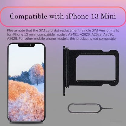 for iPhone 13 Mini Black Single SIM Card Tray Slot Replacement