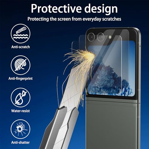 3 Pack for Samsung Galaxy Z Flip7 Privacy Screen Protectors - size: 3 Pack Privacy Films for Galaxy Z Flip7