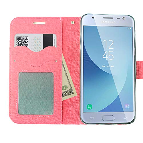 For Samsung Galaxy J7 (2018), J7 Refine, J7 Star, J7V 2nd Gen. SM-J737 - Image Flip Wallet Case + Tempered Glass Screen Protector - Bear - color: ZD06 Bear