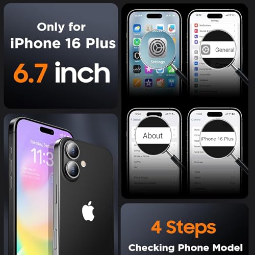 Battery Case iPhone 16 Plus, Upgraded 12000mAh Rechargeable Portable Extended Battery Pack Supported Qi Wireless Charging Case Compatible with iPhone 16 Plus (6.7 inch) Charger Case Power Bank (Black) - size: iPhone 16 Plus (6.7 inch)