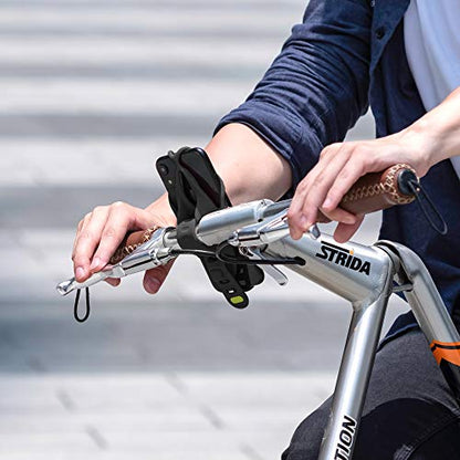 Bone Bike Tie 4, Bike Cell Phone Mount for Handlebar, Scratch-Free Silicone Holder with Anti-Slip Design, Universal Cycling Phone Holder Compatible with Most Smartphones (Black - Handlebar) - color: Bike Tie 4 - Black