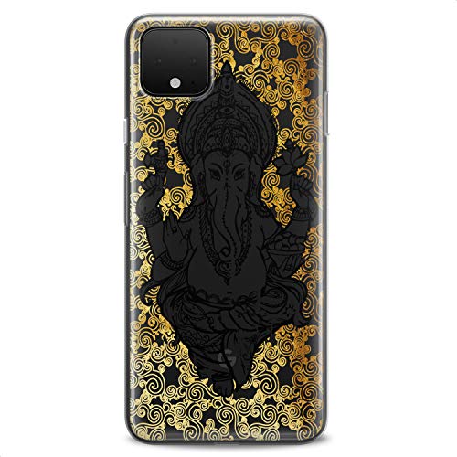 TPU Case Compatible for Google Pixel 9 8 Pro 7a 6a 5a XL 4a 5G 2 XL 3 XL 3a Hilarious Lotus Black Ganesha Indian Slim fit Hinduism Soft Design Clear Cute Elephant Flexible Silicone Print - color: Ganesha Print