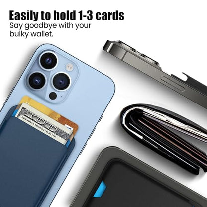 iLodn Magnetic Wallet Compatible with MagSafe for iPhone 17 16 15 14 13 12 Pro Max Air Plus Model, Mag 3 Safe Card Holder Stick on Accessories for Cell Phone & Case, Aureate - color: Aureate
