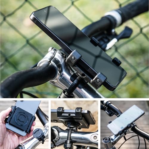 SP CONNECT Universal Bicycle Mobile Phone Holder | Smartphone Bracket Mount for Mountain & Road Bikes Patented Twist Lock, Strong Clamp-Grip | SPC+