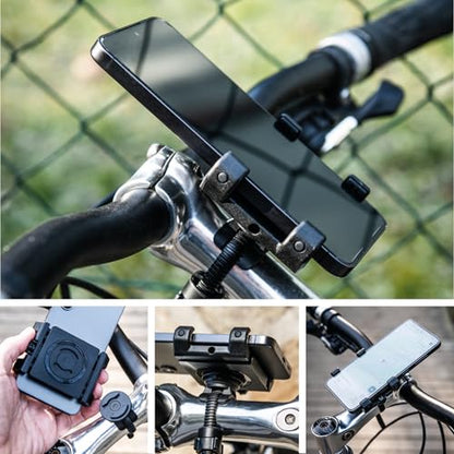 SP CONNECT Universal Bicycle Mobile Phone Holder | Smartphone Bracket Mount for Mountain & Road Bikes Patented Twist Lock, Strong Clamp-Grip | SPC+