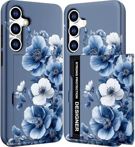 for Samsung Galaxy S24 / S25 Case - Blue Nice Flower - color: Blue Nice Flower